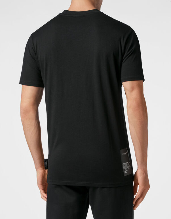 Plein Sport T-shirt Round Neck SS Scratch Black / Black