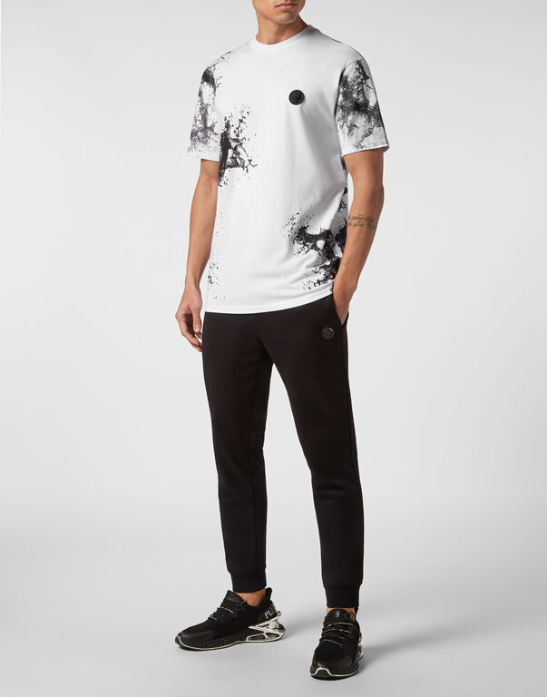 Plein Sport T-shirt Round Neck SS Splash Extreme White