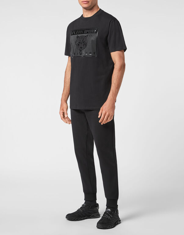 Plein Sport T-shirt Round Neck SS Statement Black / Black