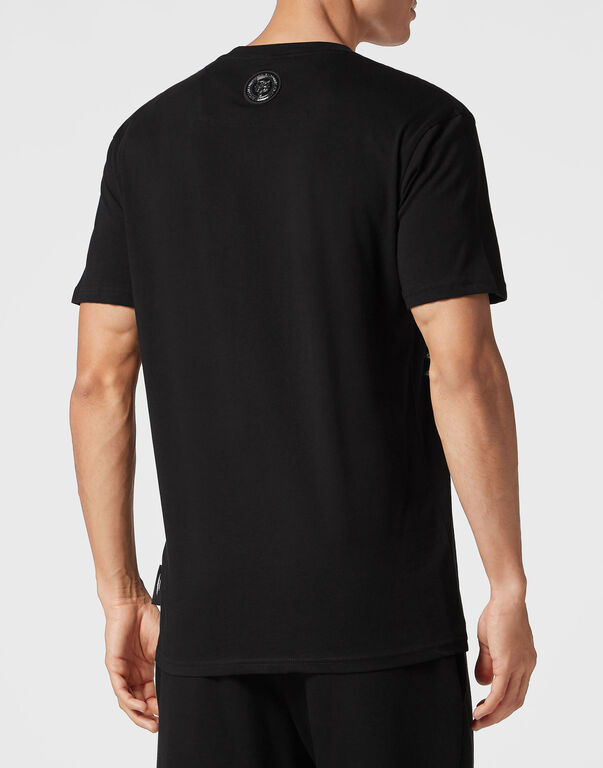 Plein Sport T-shirt Round Neck SS Thunder Tiger Black / White