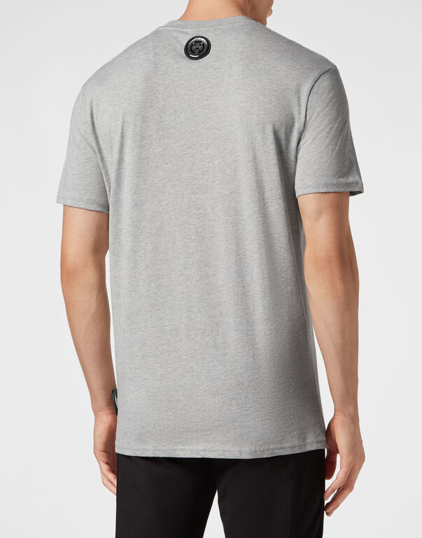 Plein Sport T-shirt Round Neck SS Thunder Tiger Grey