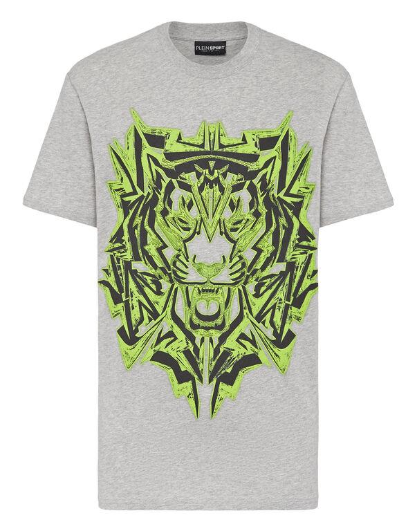 plein sport T-shirt Round Neck SS Thunder Tiger grey