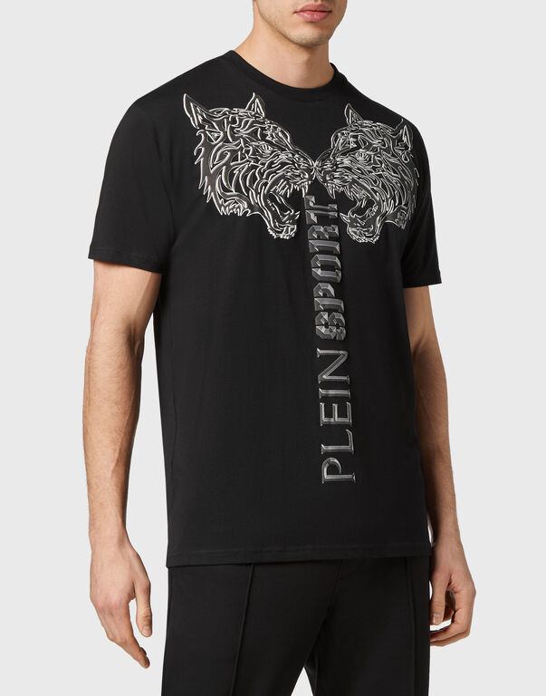 Plein Sport T-shirt Round Neck SS Tiger Black / Black