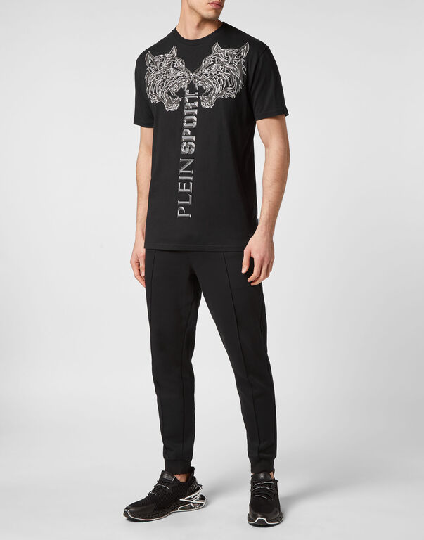 Plein Sport T-shirt Round Neck SS Tiger Black / Black