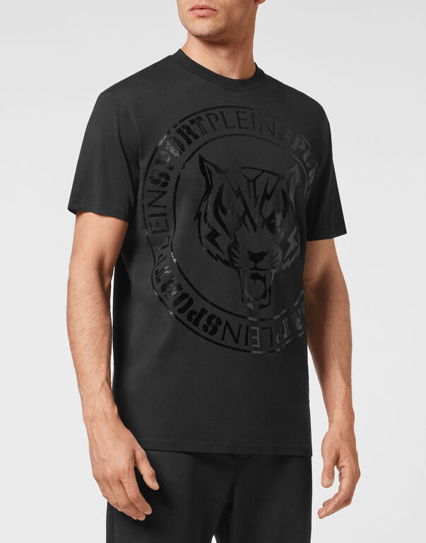 Plein Sport T-shirt Round Neck SS Tiger Black / Black