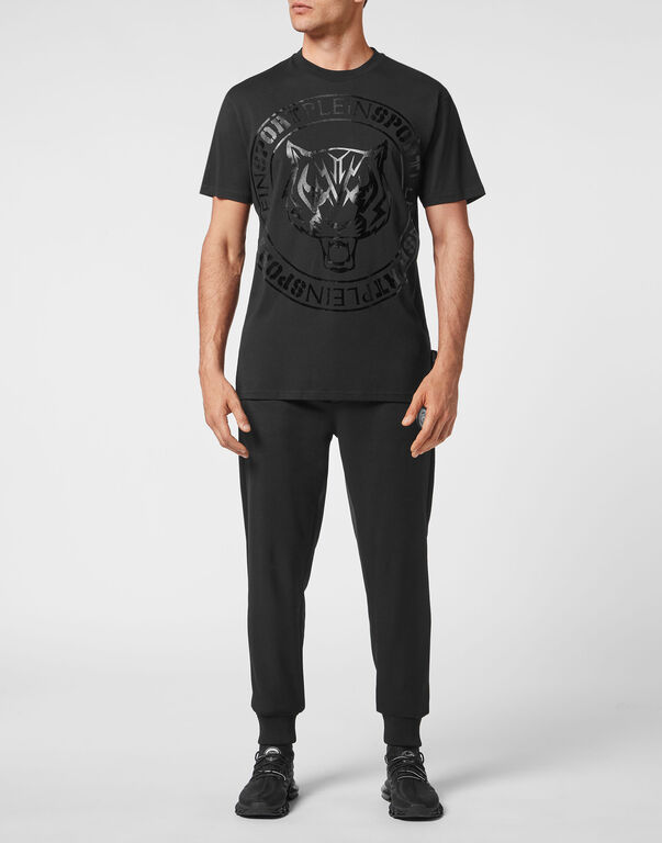 Plein Sport T-shirt Round Neck SS Tiger Black / Black