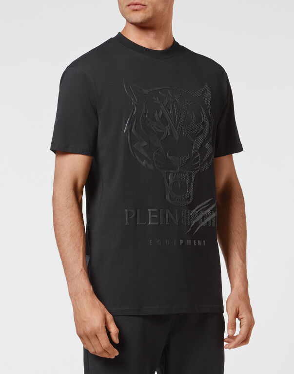 Plein Sport T-shirt Round Neck SS Tiger Black / Black
