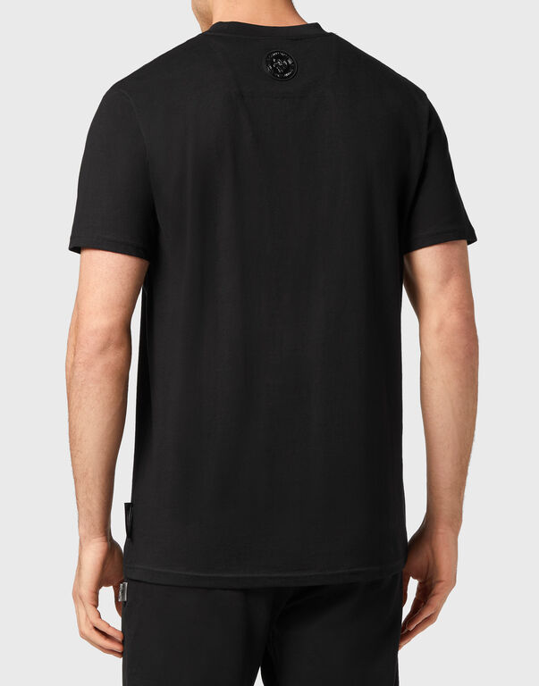 Plein Sport T-shirt Round Neck SS Tiger Black+green Fluo