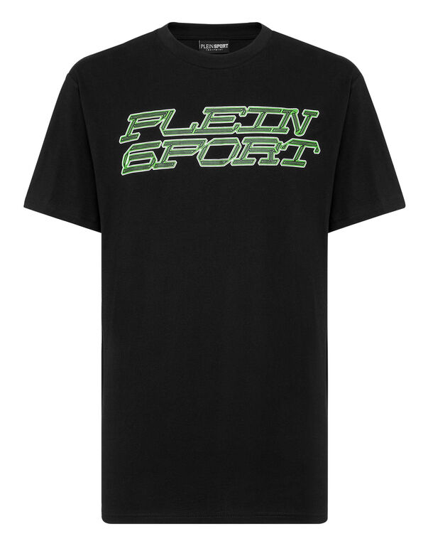 plein sport T-shirt Round Neck SS Tiger black+green fluo