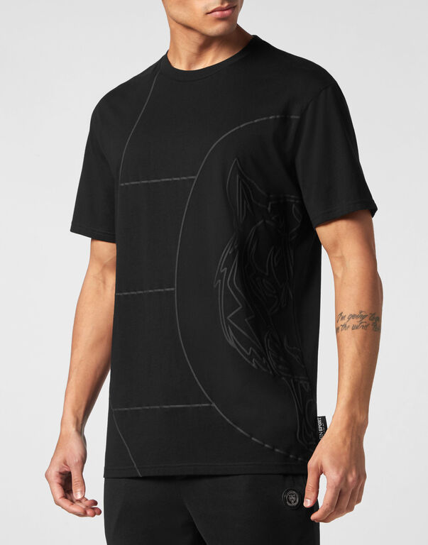 Plein Sport T-shirt Round Neck SS Tiger Court Edition Black / Black