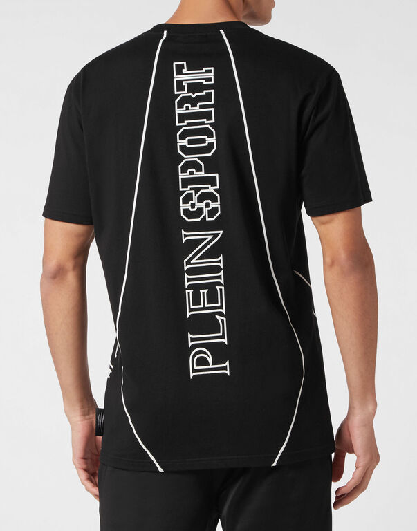 Plein Sport T-shirt Round Neck SS Tiger Court Edition Black / White