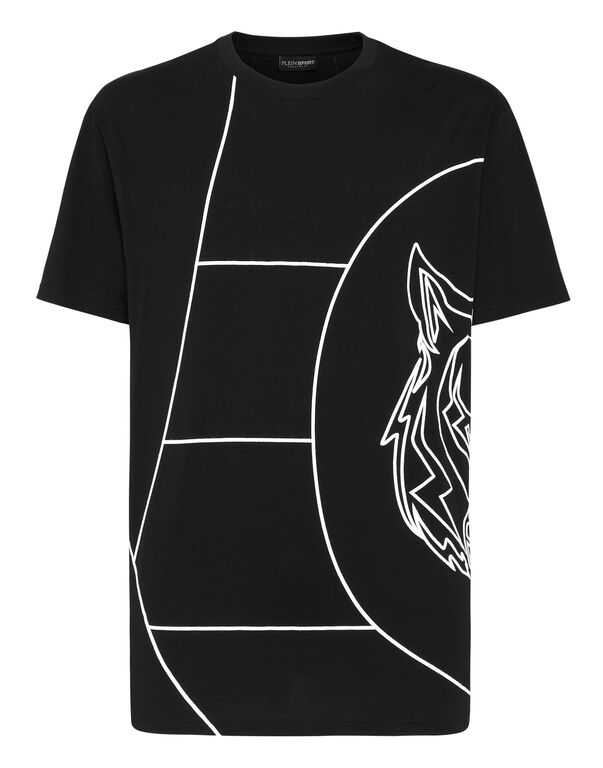 plein sport T-shirt Round Neck SS Tiger Court Edition black / white