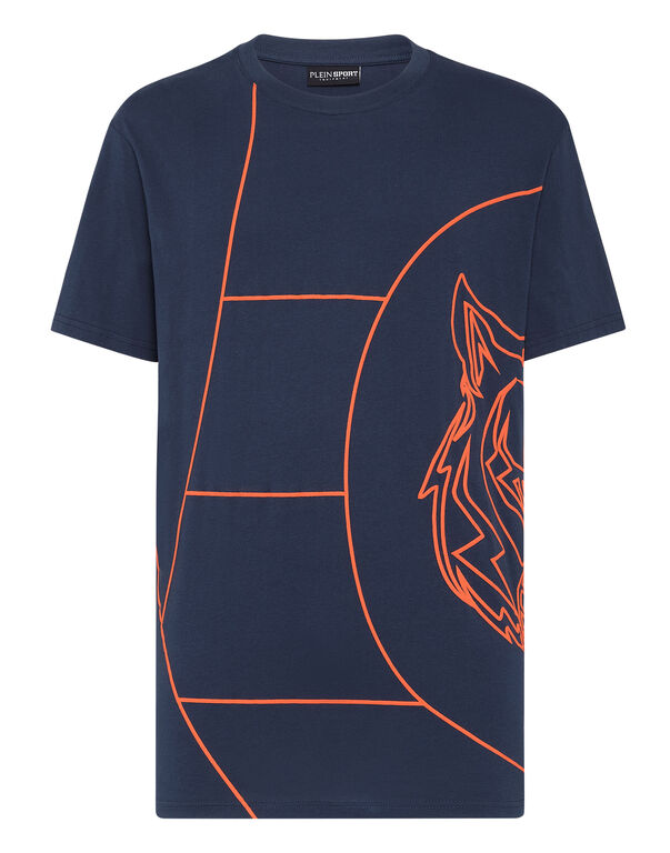 plein sport T-shirt Round Neck SS Tiger Court Edition dark blue / orange