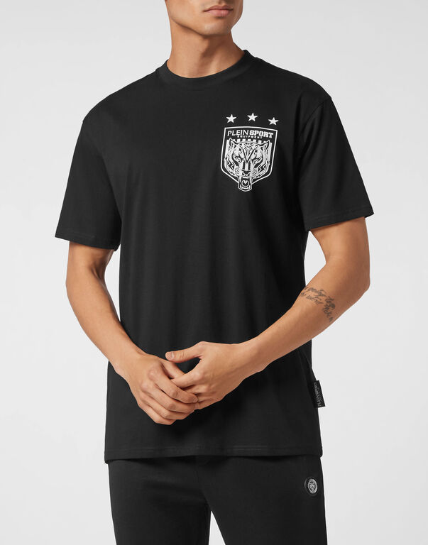 Plein Sport T-shirt Round Neck SS Tiger Crest Edition Black