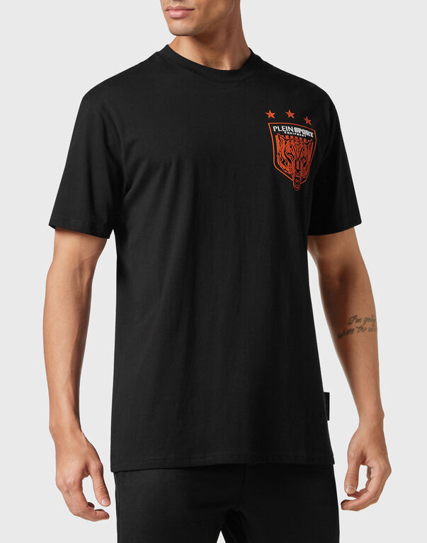Plein Sport T-shirt Round Neck SS Tiger Crest Edition Black / Orange