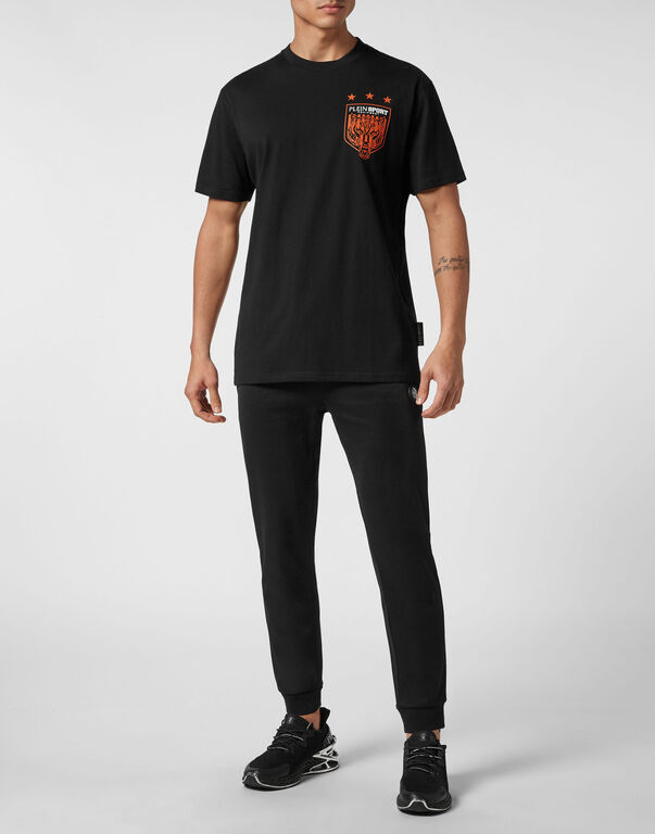 Plein Sport T-shirt Round Neck SS Tiger Crest Edition Black / Orange