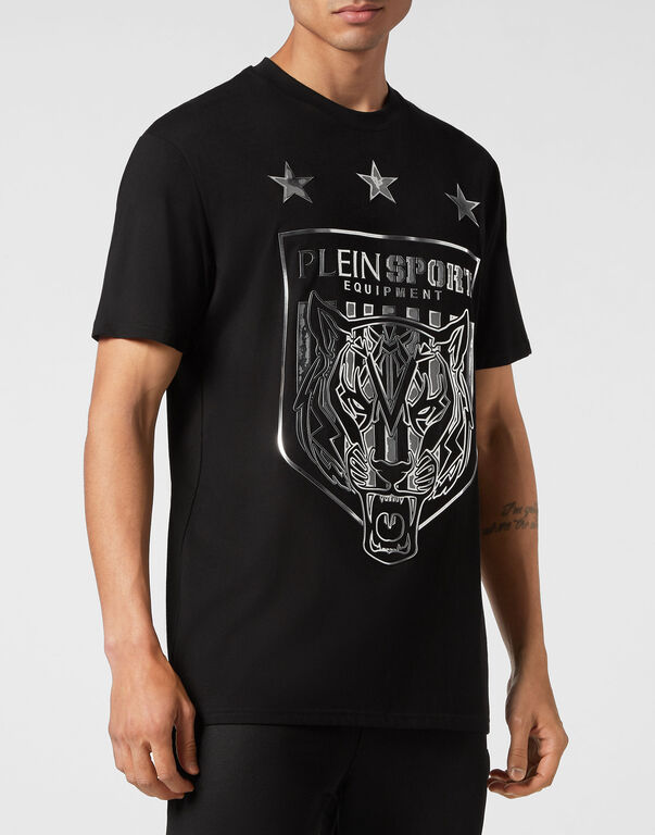 Plein Sport T-shirt Round Neck SS Tiger Crest Edition Black/silver