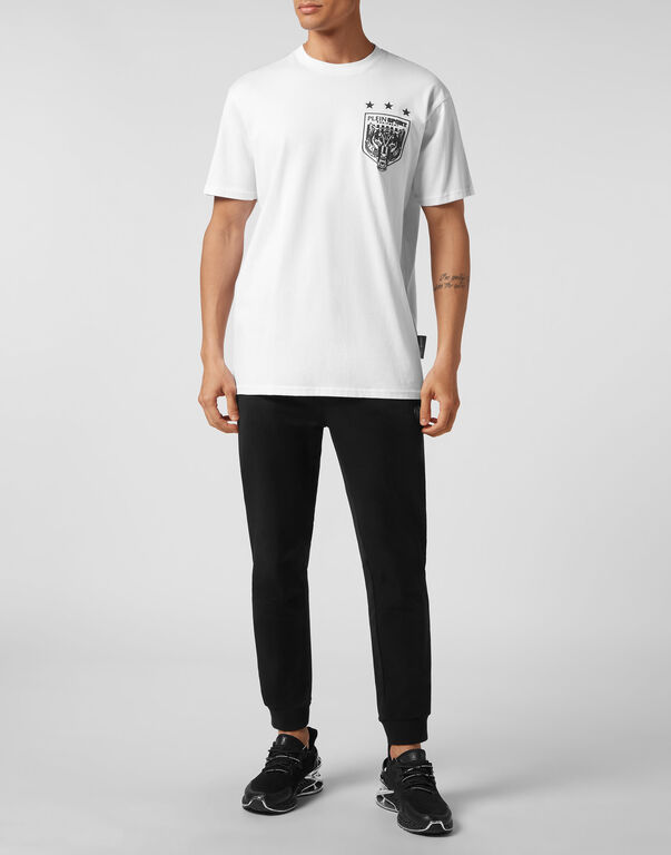 Plein Sport T-shirt Round Neck SS Tiger Crest Edition White
