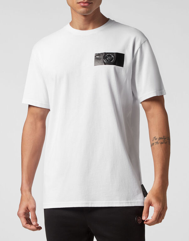 Plein Sport T-shirt Round Neck SS Tiger Crest Edition White / Black