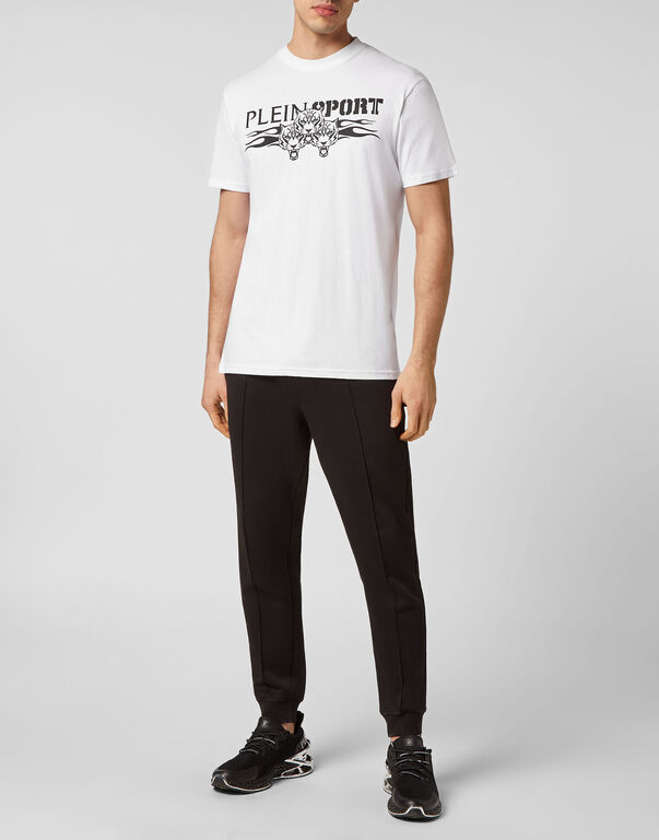 Plein Sport T-shirt Round Neck SS Tiger White / Black