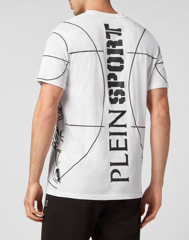 Plein Sport T-shirt Round Neck SS Tiger White / Black