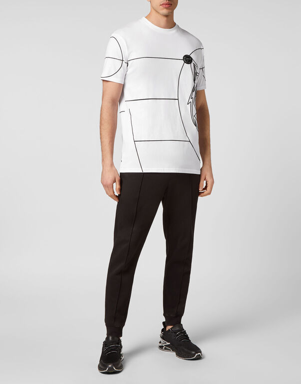 Plein Sport T-shirt Round Neck SS Tiger White / Black