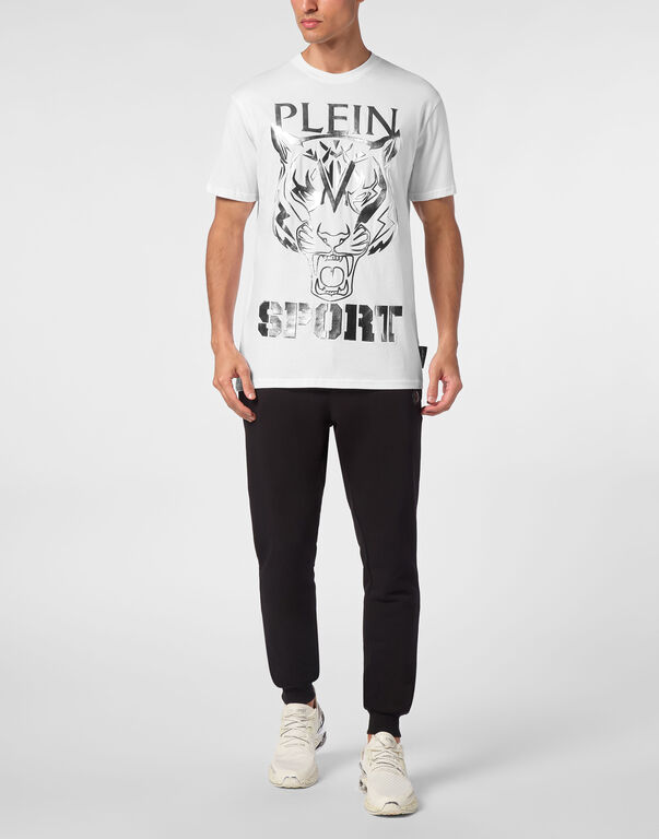Plein Sport T-shirt Round Neck SS Tiger White/silver