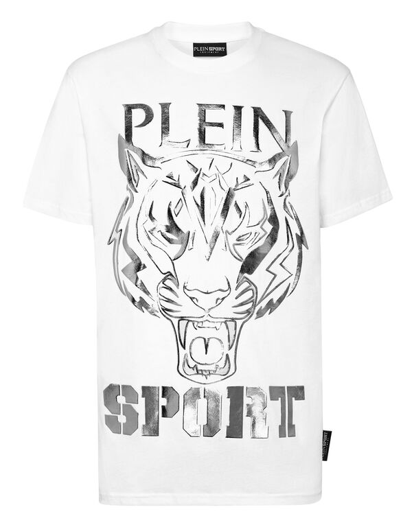 plein sport T-shirt Round Neck SS Tiger white/silver