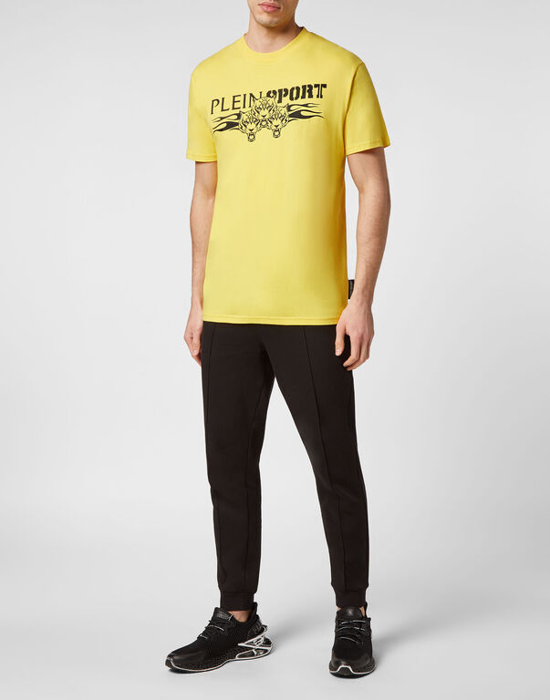 Plein Sport T-shirt Round Neck SS Tiger Yellow Fluo/Black