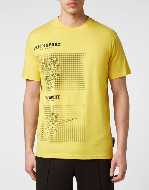 Plein Sport T-shirt Round Neck SS Tiger Yellow Fluo/Black