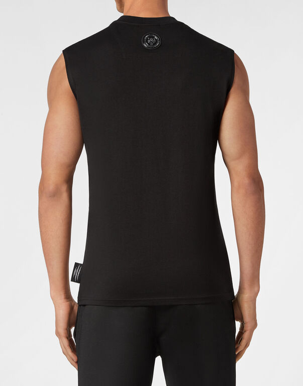 Plein Sport Tank Top Chrome Scratch Edition Black+green Fluo