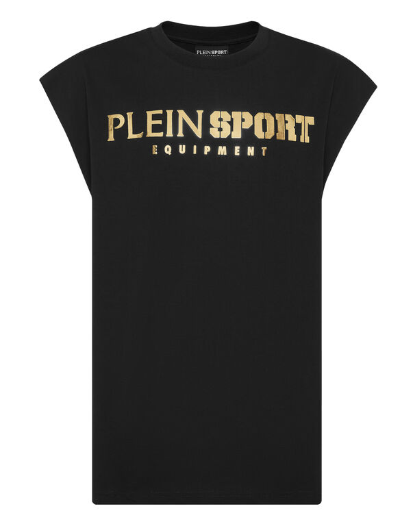 plein sport Tank top T-shirt Laminated black/light gold