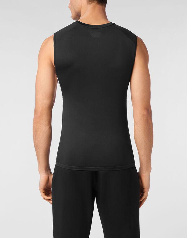 Plein Sport Technical Jersey T-shirt Sleeveless Black