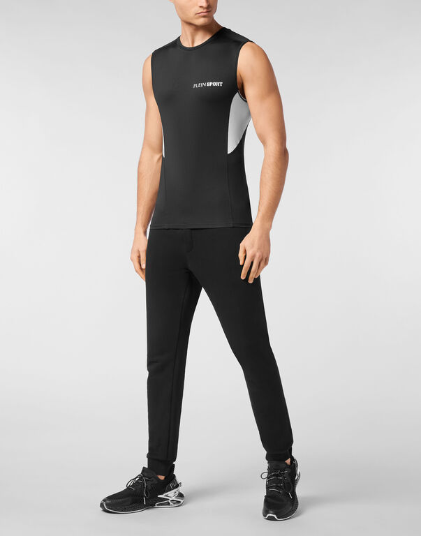 Plein Sport Technical Jersey T-shirt Sleeveless Black