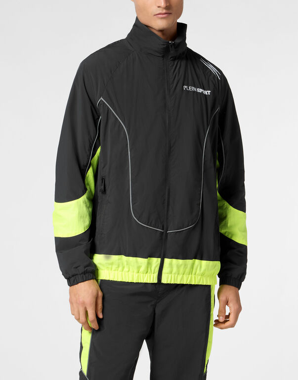 Plein Sport Technical Jogging Bomber Jacket LS Scratch Black/yellow Fluo