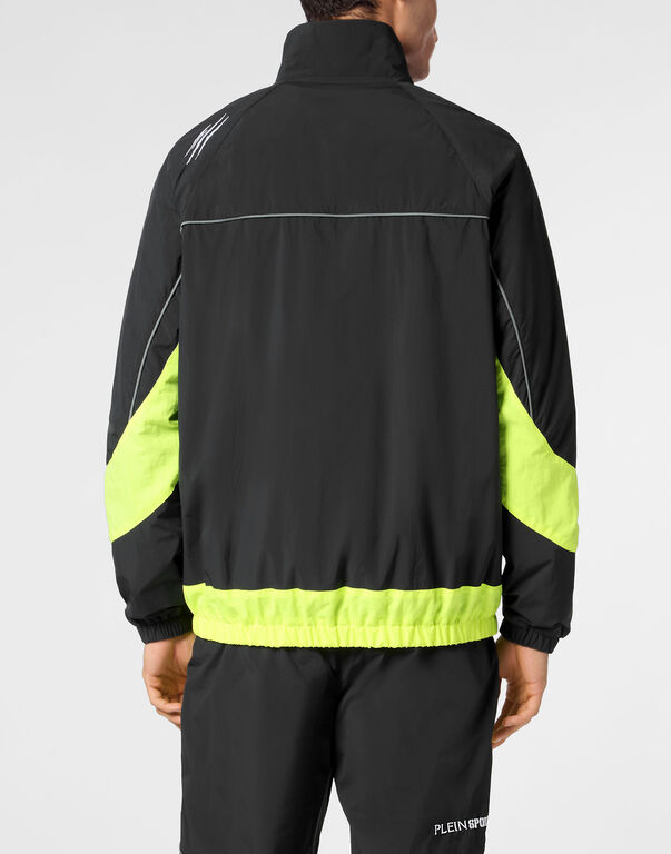Plein Sport Technical Jogging Bomber Jacket LS Scratch Black/yellow Fluo