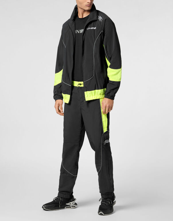 Plein Sport Technical Jogging Bomber Jacket LS Scratch Black/yellow Fluo