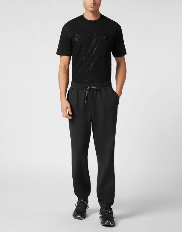 Plein Sport Technical Loose Fit Jogging Pants Black