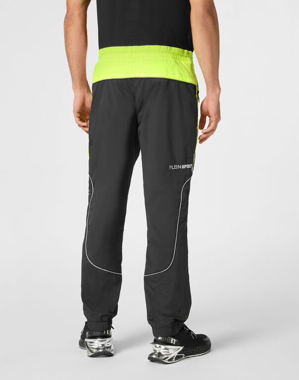 Plein Sport Technical Loose Fit Jogging Pants Scratch Black/yellow Fluo