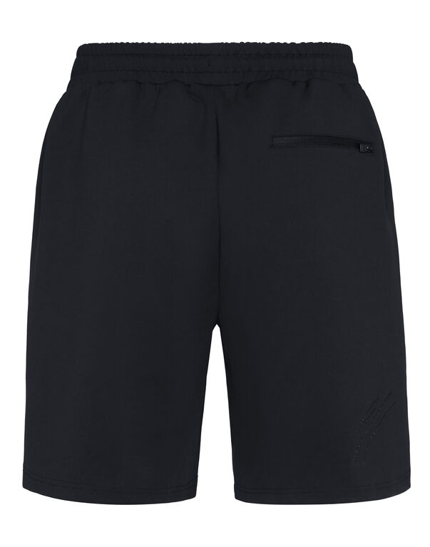 Plein Sport Technical Loose Fit Jogging Shorts Black