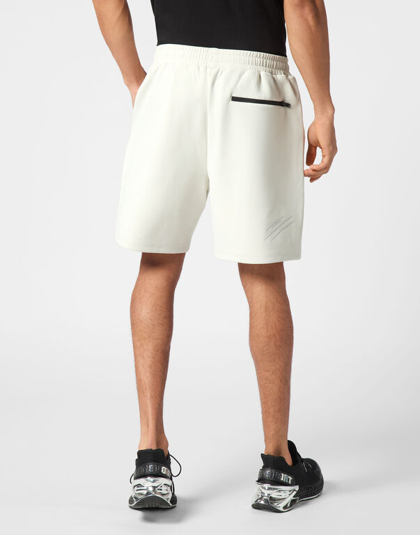 Plein Sport Technical Loose Fit Jogging Shorts Grey