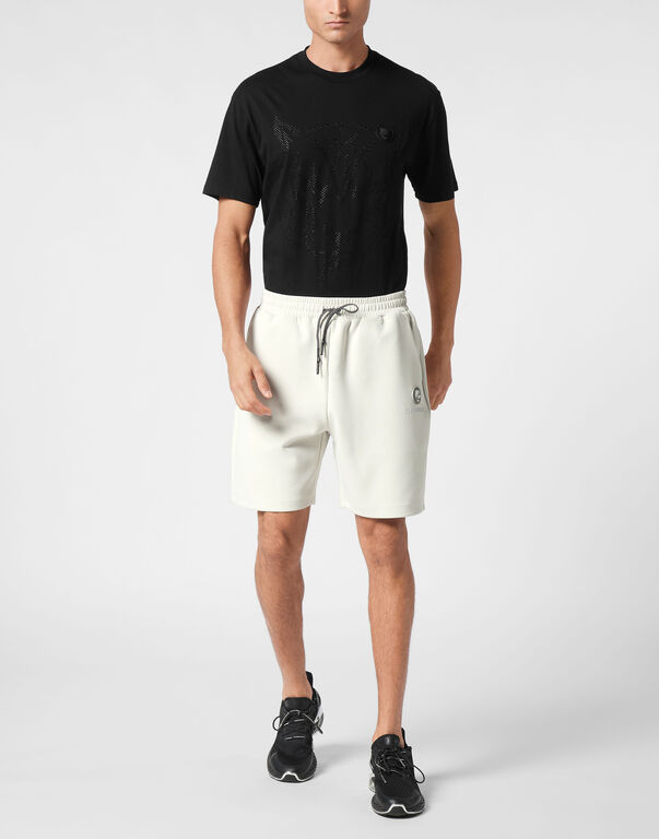 Plein Sport Technical Loose Fit Jogging Shorts Grey