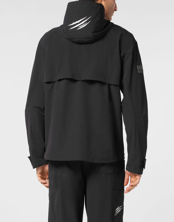 Plein Sport Technical Nylon Jacket LS Scratch Black