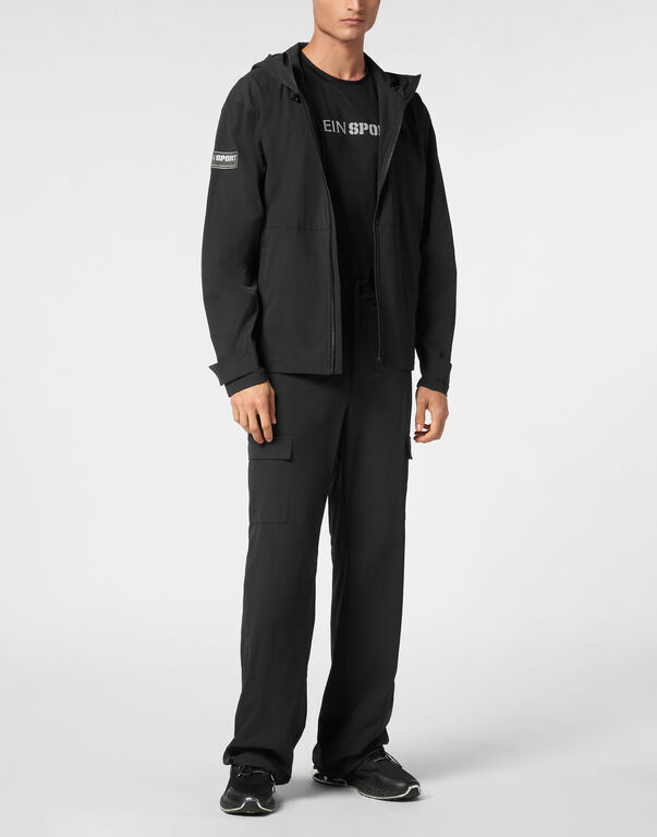 Plein Sport Technical Nylon Jacket LS Scratch Black