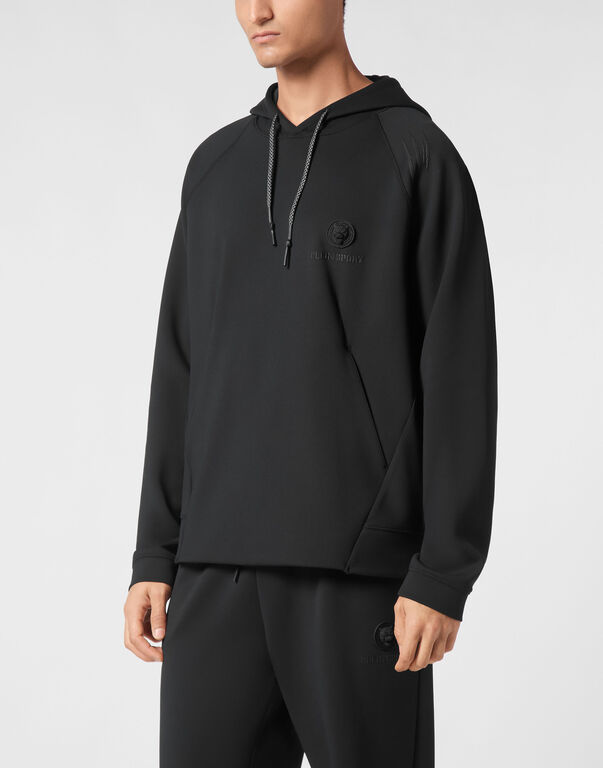 Plein Sport Technical Oversize Hoodie Sweatshirt LS Black