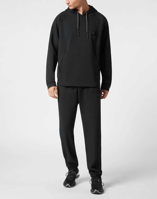 Plein Sport Technical Oversize Hoodie Sweatshirt LS Black