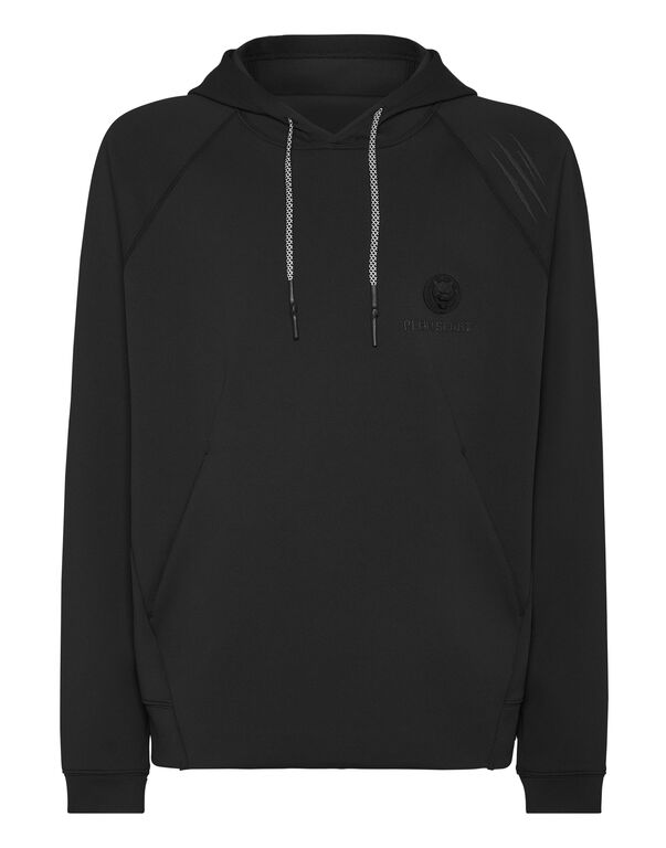 plein sport Technical Oversize Hoodie Sweatshirt LS black
