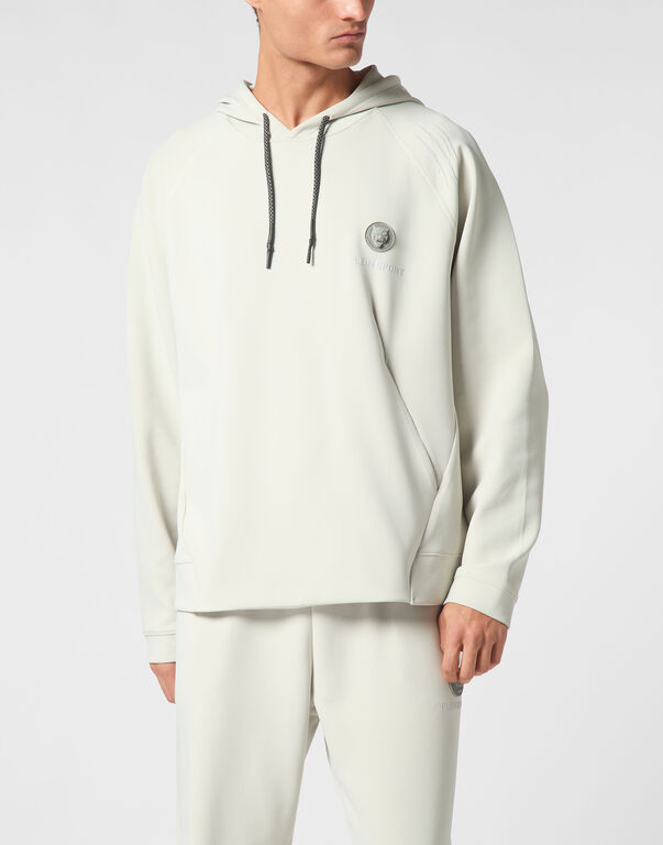 Plein Sport Technical Oversize Hoodie Sweatshirt LS Grey