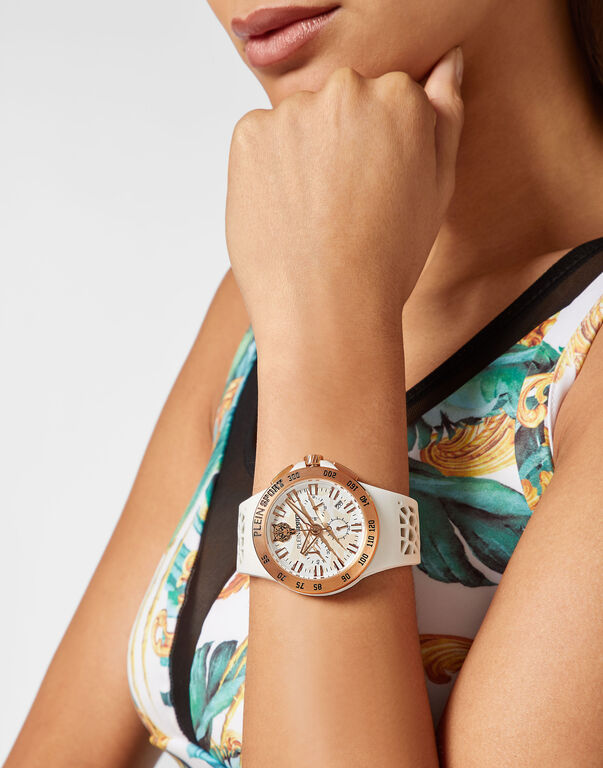 Plein Sport THUNDERSTORM CHRONO Unisex Watch White / Gold