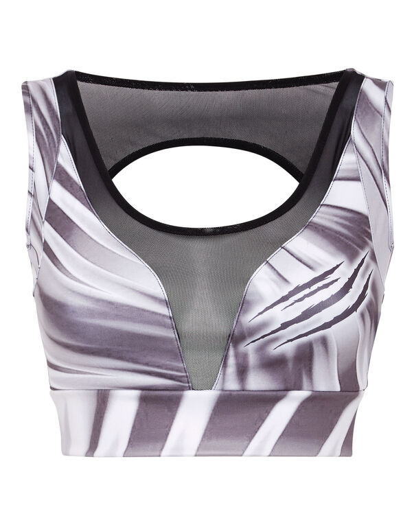 plein sport Tie-dye Jogging Cropped Top Scratch white